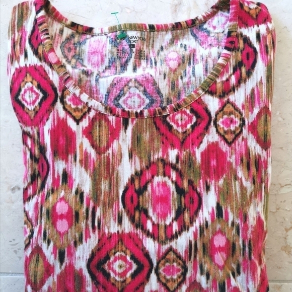 JONES New York Sport top abstract red khaki - Picture 3 of 6